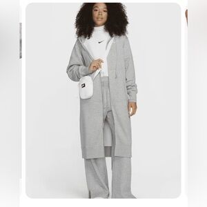 Nike Plus Size Long Hoodie Full Zip 3X Grey